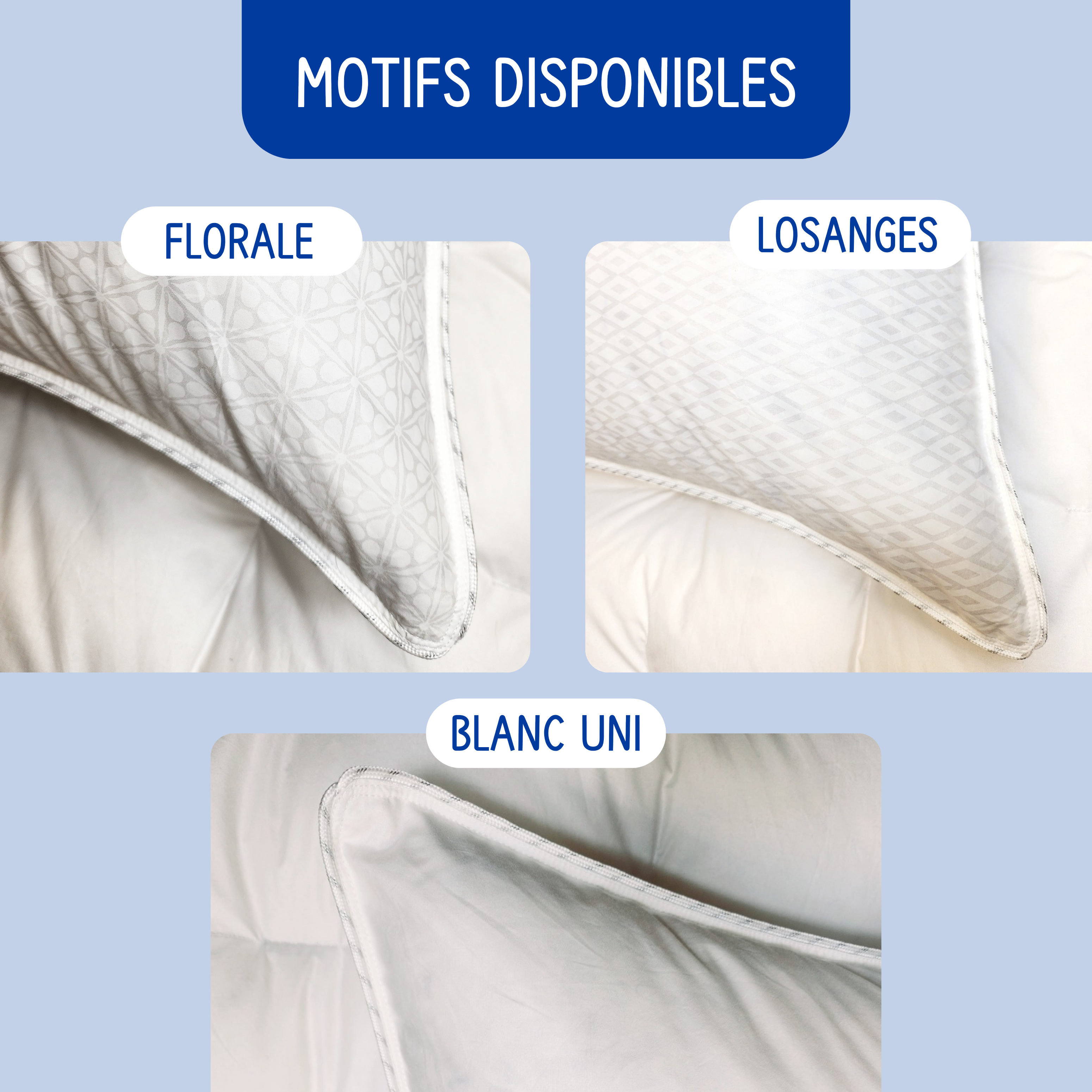 motifs disponibles